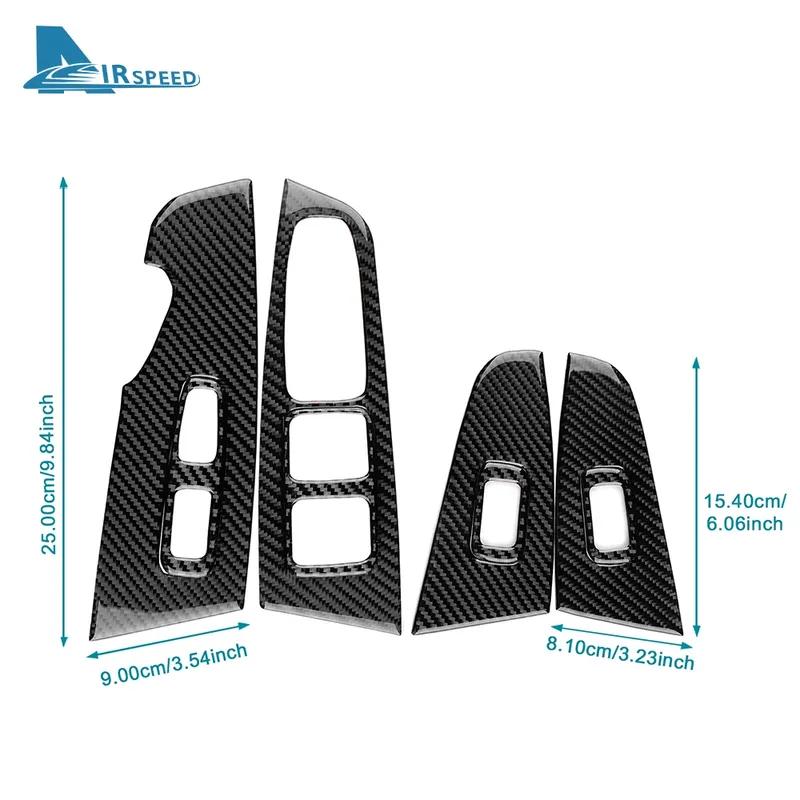 For Kia Sportage 2017 2018    Real Soft Carbon Fiber Sticker LHD Car Front Rear Door Window Llift Panel Trim