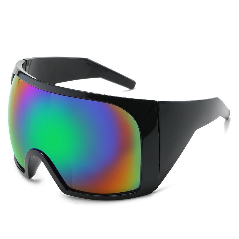 Vintage Luxury Brand Designer Oversized Sunglasses Women For Men Trendy Punk Big Frame Sun Glasses Sport Goggle
