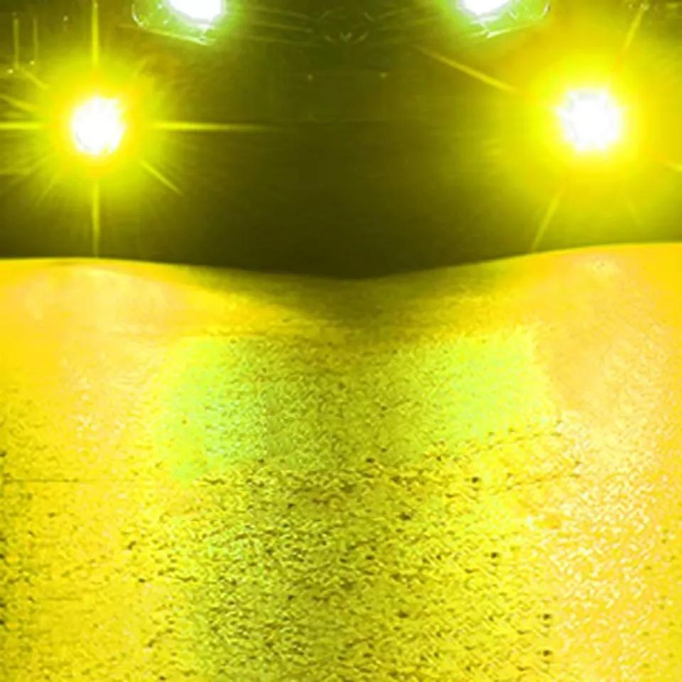 HB3 HB4 CSP Laser Lens LED Fog Light Bulbs Turbo Fog Lamp 3000K yellow Car 12V T3,2pcs.