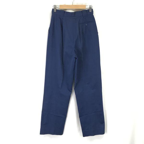 Burberrys 80-90s Vintage Cotton High Waist Pants 9AR S 71cm Inseam Navy(USED)