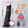 Black Skin Dildo For Women Rubber Realistic Penis Remote Control Telescopic And Heating Dildo Vibrator Female Real Cock Sex Toys
