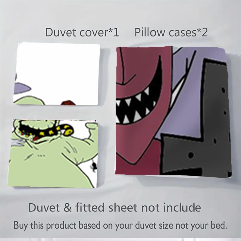 3Pcs Halloween Monster Bedding Sets For All Sizes New 3D Printed Bed Cover Comforter Duvet Cover Pillowcase Bedroom Decoration