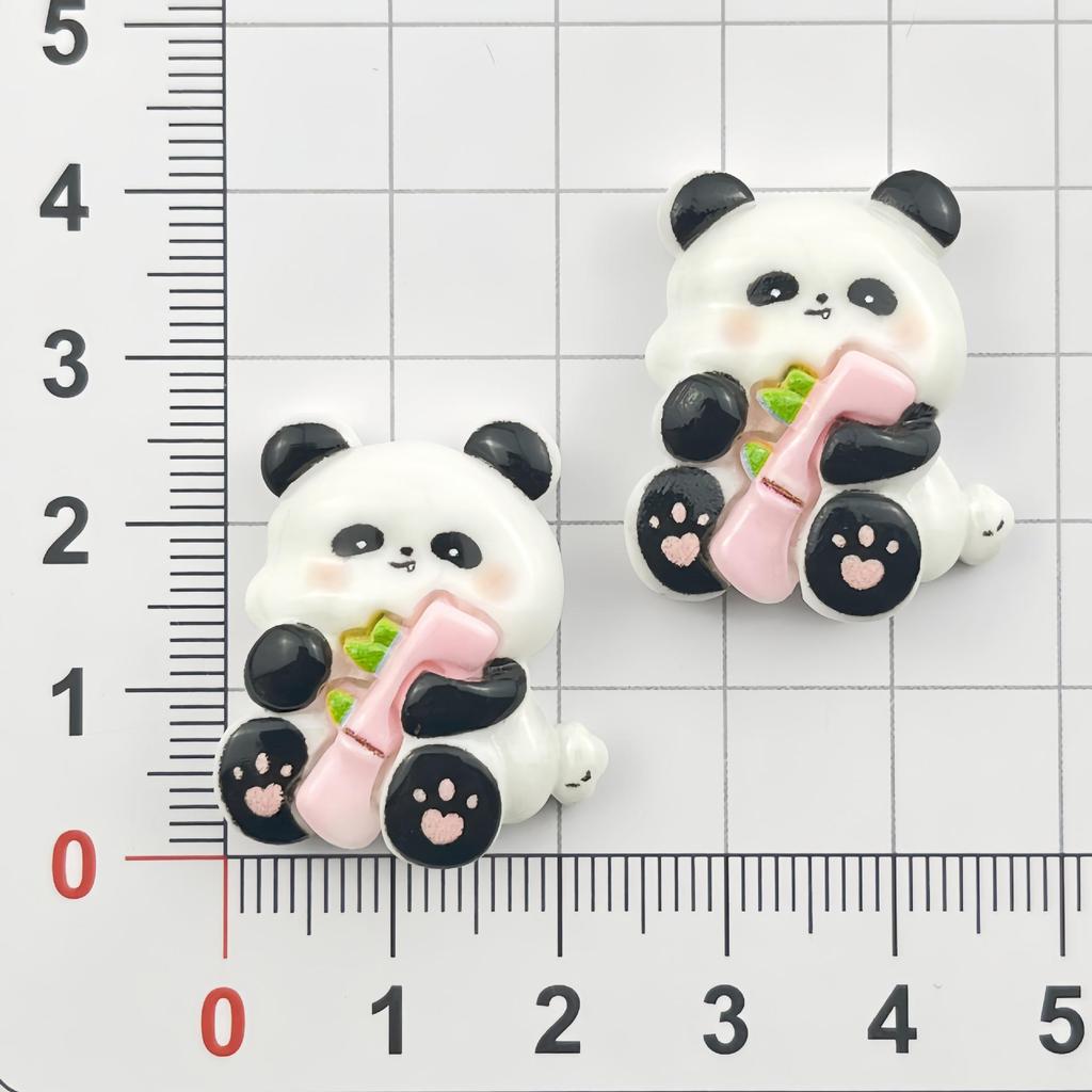Panda-Themed Resin Jewelry & Hair Accessories: DIY Clips, Buttons, Keychains, Pendants, & Phone Charms