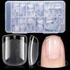 120/150PCS Short Square Nail Tips Almond Shape Half Matte Fake Nails Extension Tips Pre-Shaped Press On Nails