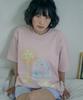 AMBLER Cozy Kitchen Graphic Short Sleeve T-Shirt As1315 (Pink)