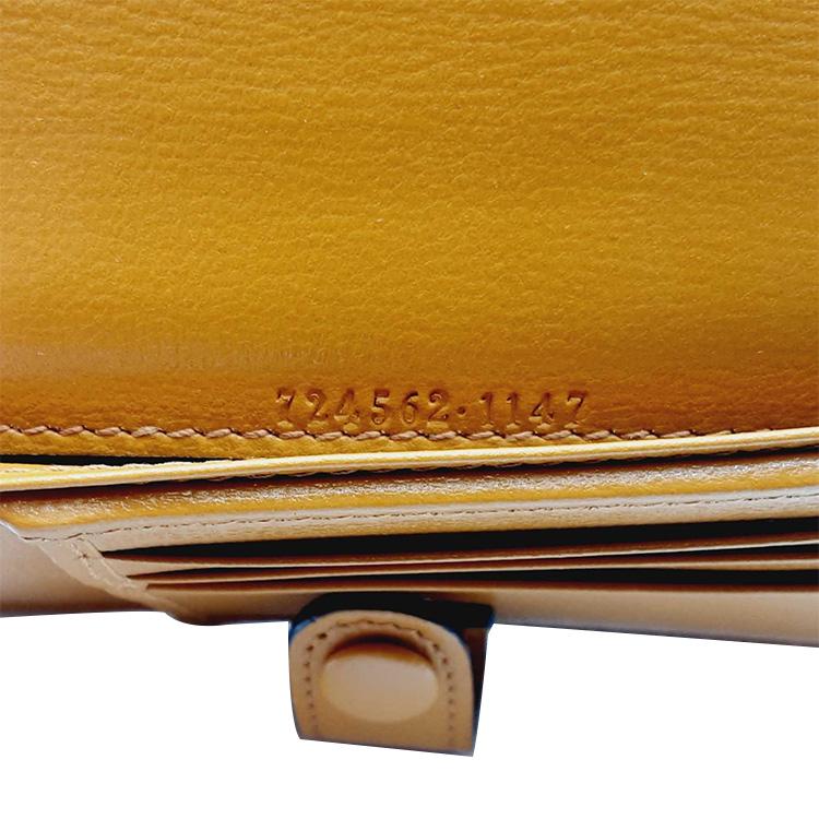 Gucci Vintage Logo Snap Closure Canvas And Leather Trim Passport Holder Men Accessories Orange 724562-92TCG-1147