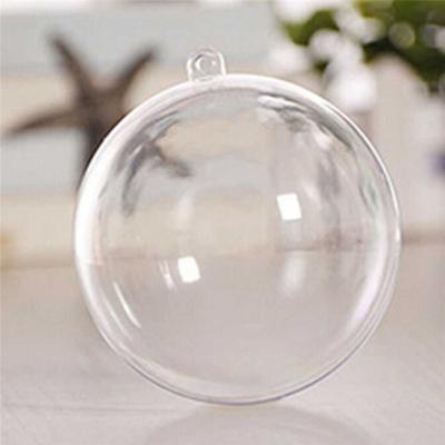 Transparent Open Plastic Christmas Decor Ball Bauble Ornament Gift Present Box