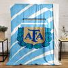 Argentina Football Association Logo Printed Flannel Blanket for Bedroom, Living Room, Sofa, and Nap
