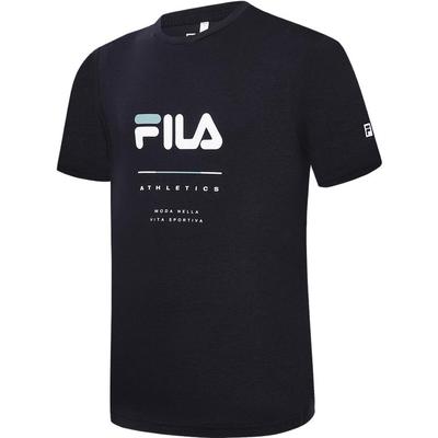 Basic Simple Sports Fitness Round Neck Short Sleeve T-Shirt Men Tops Dark-Blue A11M331104FNV