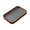 Wood Serving Tray Glass Desk Organizer Jewelry Storage Holder Wooden Trays for Eating for Bathroom Household Desk Tea Room Party