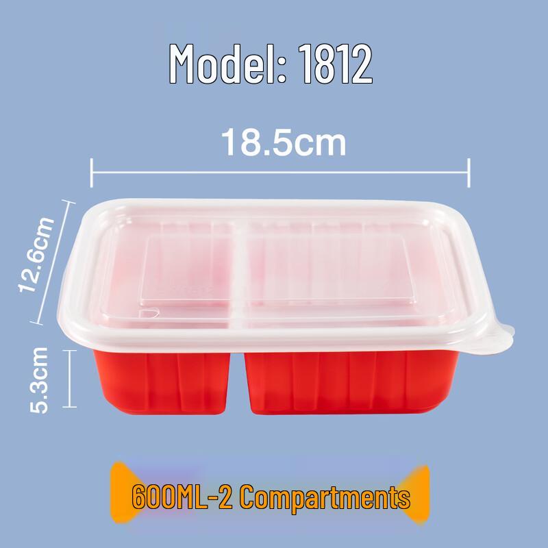 

Handun Disposable Wheat Straw 2-Compartment Meal Prep Containers with Lids