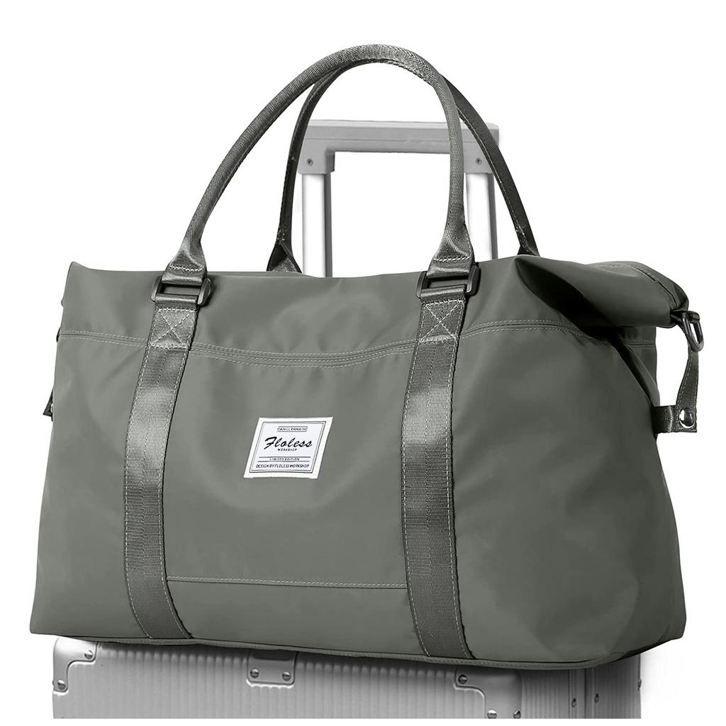 Geantă de călătorie, geantă de sport, geantă de gimnastică, genți de noapte pe umăr pentru femei cu mânecă pentru cărucior, geantă de transport pliabilă