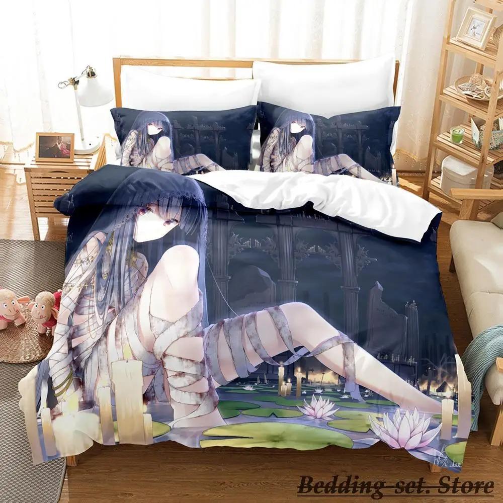 

Комплект постельного белья Mummy Girls Anime Single Twin Full Queen King Size Bed Set Adult Kid Bedroom Duvetcover Sets Anime Parure de lit Bed 70x133cm 2pcs