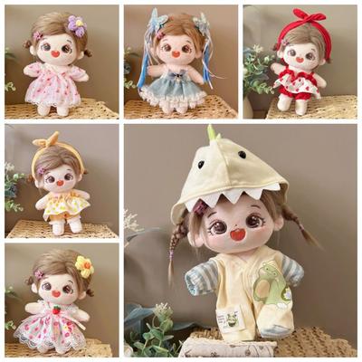 Fashion DIY 20cm Cotton Doll Clothes Cartoon Cute Doll Clothes Decoration Toy Gift Colorful Toy Accessories Cotton Doll
