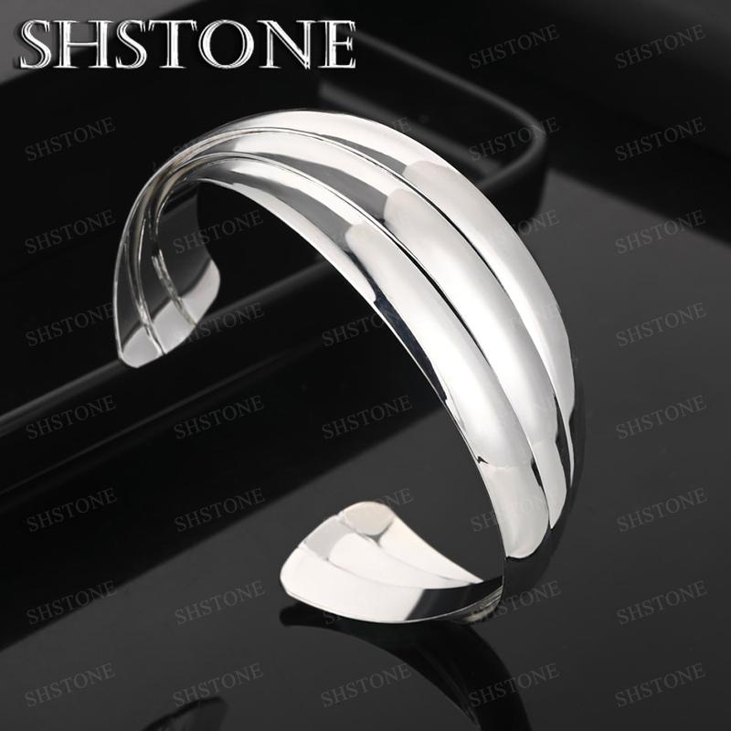 Fashion Boutique Jewelry 925 Silver Bangle For Men Women Sweet Engagement Wedding Party Gift Accessories Silver Bangle