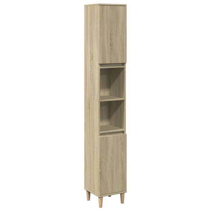 VidaXL Bathroom Cabinet Sonoma Oak 30x30x190 Cm, Bathroom Storage Cabinet, Bathroom Furniture, 849657