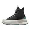 Converse Run Star Legacy Comfortable Versatile High-top Canvas Shoes Unisex Black and Green