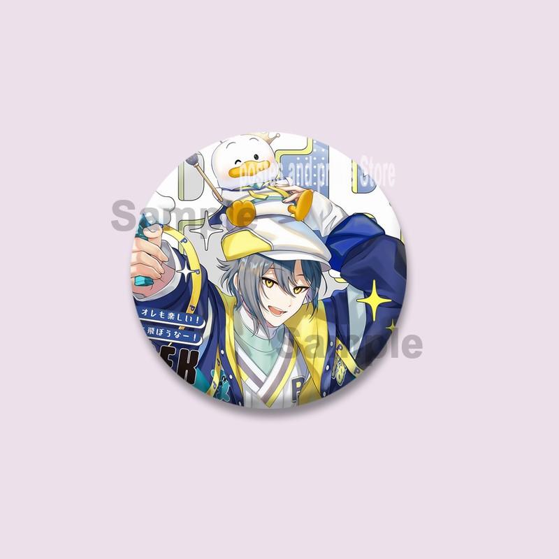 Cartoon Game Merold Kurode Hallritt Brooch Anime Fragaria Memories Lapel Pins Plastic Round Badge for Bag Hat Jewelry XMAS Gifts