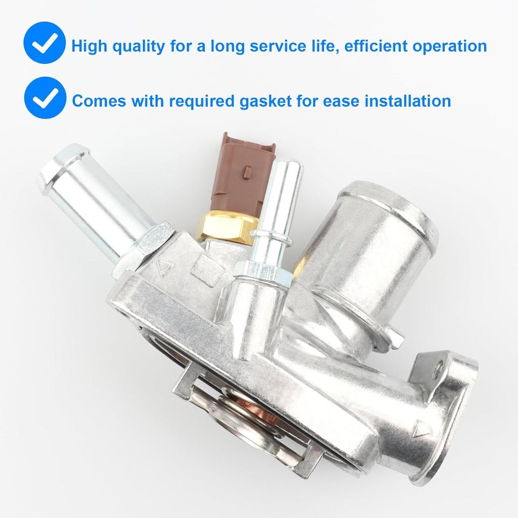 Thermostat Housing, Replace 902-3041, 757-176 Compatible with Dodge Fiat Jeep 1.4L - 2013-2016 Dart, 2012-2019 Fiat 500, 2014-2020 Fiat 500L,