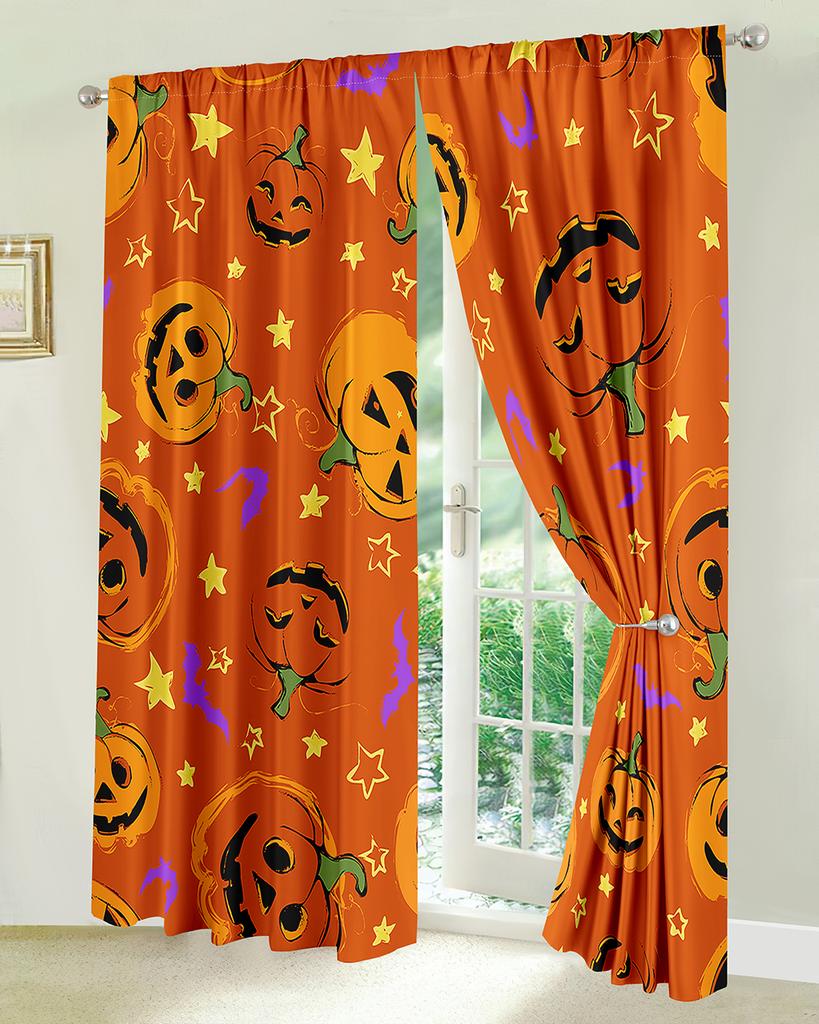 Fröhliches Halloween Cartoon Geist Kürbis Hexe Fenster Vorhang für Kinder Wohnzimmer Schlafzimmer Badezimmer Küche Tür Schrank Haken