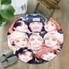 1pc Kpop Team4 Print Round Carpet Chair Round Carpet Suitable for Bedroom Living Room Home Decorative Carpet