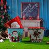 Large Christmas Wrought Iron Gift Bucket - Handheld Decoration for Candy & Chocolate Storage