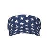 White Pentagram with Navy Blue American Flag Sports Sun Visor Hats Adjustable Lightweight Packable Sun Visor Hat for Golf Tennis