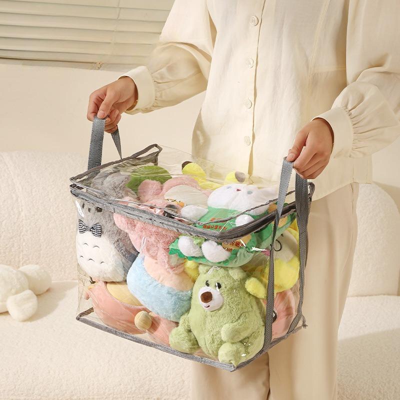 Large Capacity Student Moisture-proof Organizing Bag Book Storage Box Large Opening Transparent Waterproof Textbook Storage Bag