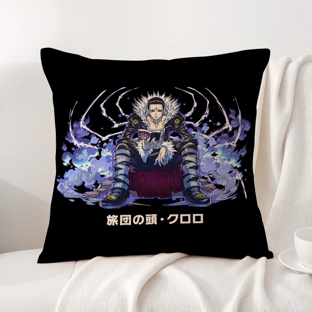 H-Hunter X H-Hunter Cushion Cover Summer Coolness Linen Fabric Double-Sided Printing Pillow Case Sofa Home Decor Gift