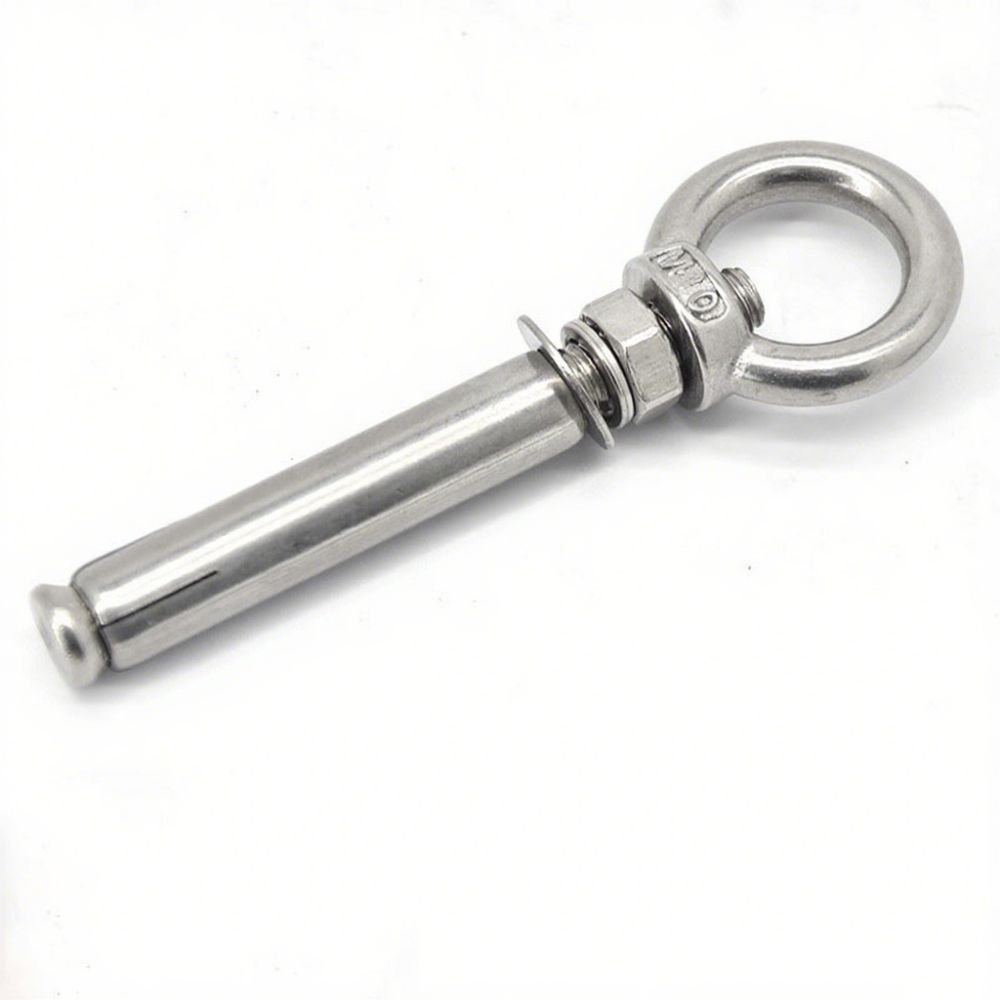 With Ring Eye Screws Silver Ring Expansion Screws  Wire Pipe Clamp