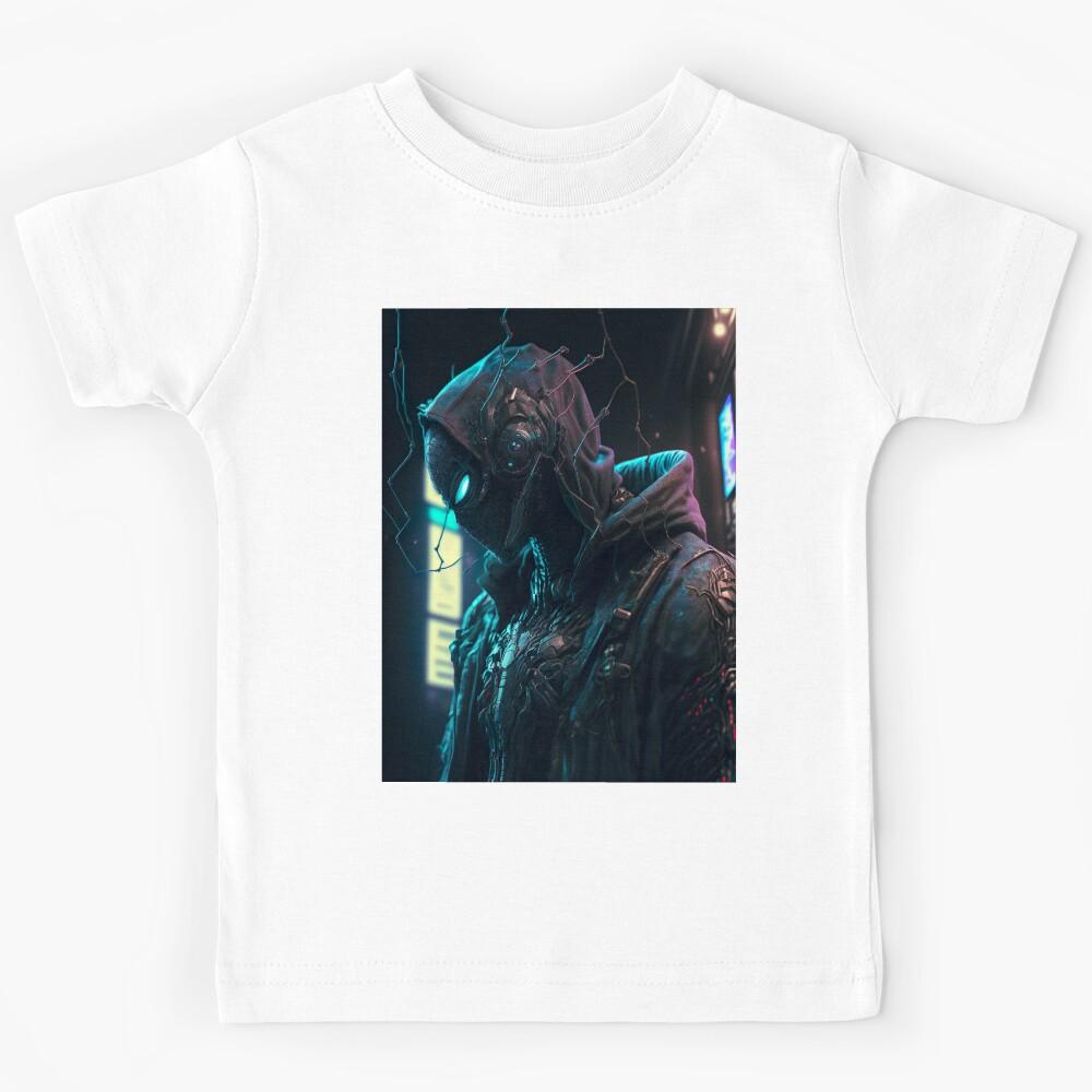 Cyberpunk Spider digital art Kids T-Shirt 130
