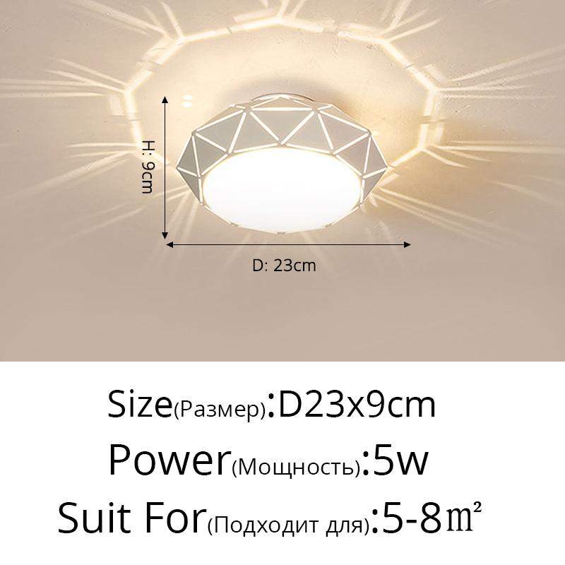 Modern Aisle LED Ceiling Lamp For Corridor Stairs Entrance Attic Square Indoor Lighting Minimalist Style Lights Kitchen Fixtures