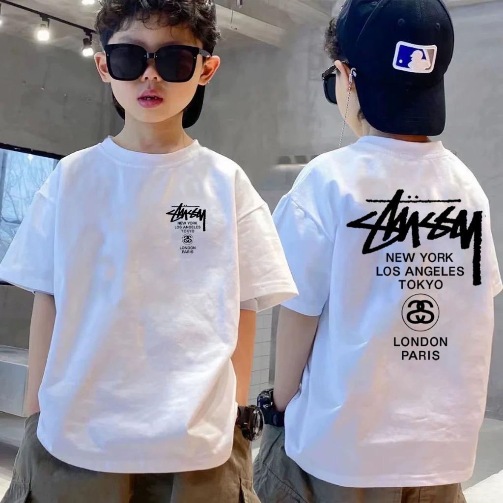 Round Neck Children's Fashionable Printed T-shirt