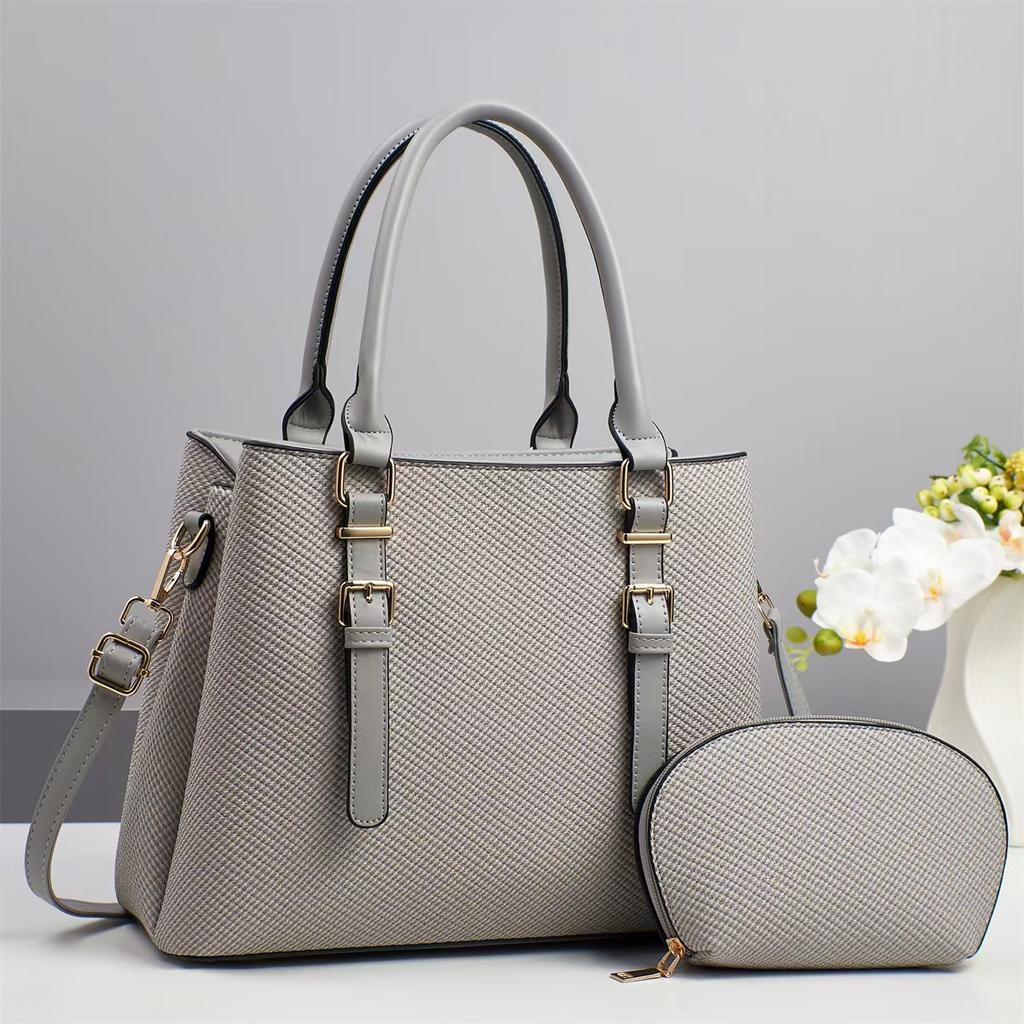 New High Appearance Level Handbag Multi-layer Large Capacity Handbag Canvas Texture Fashion Shoulder Bag Crossbody Bag
