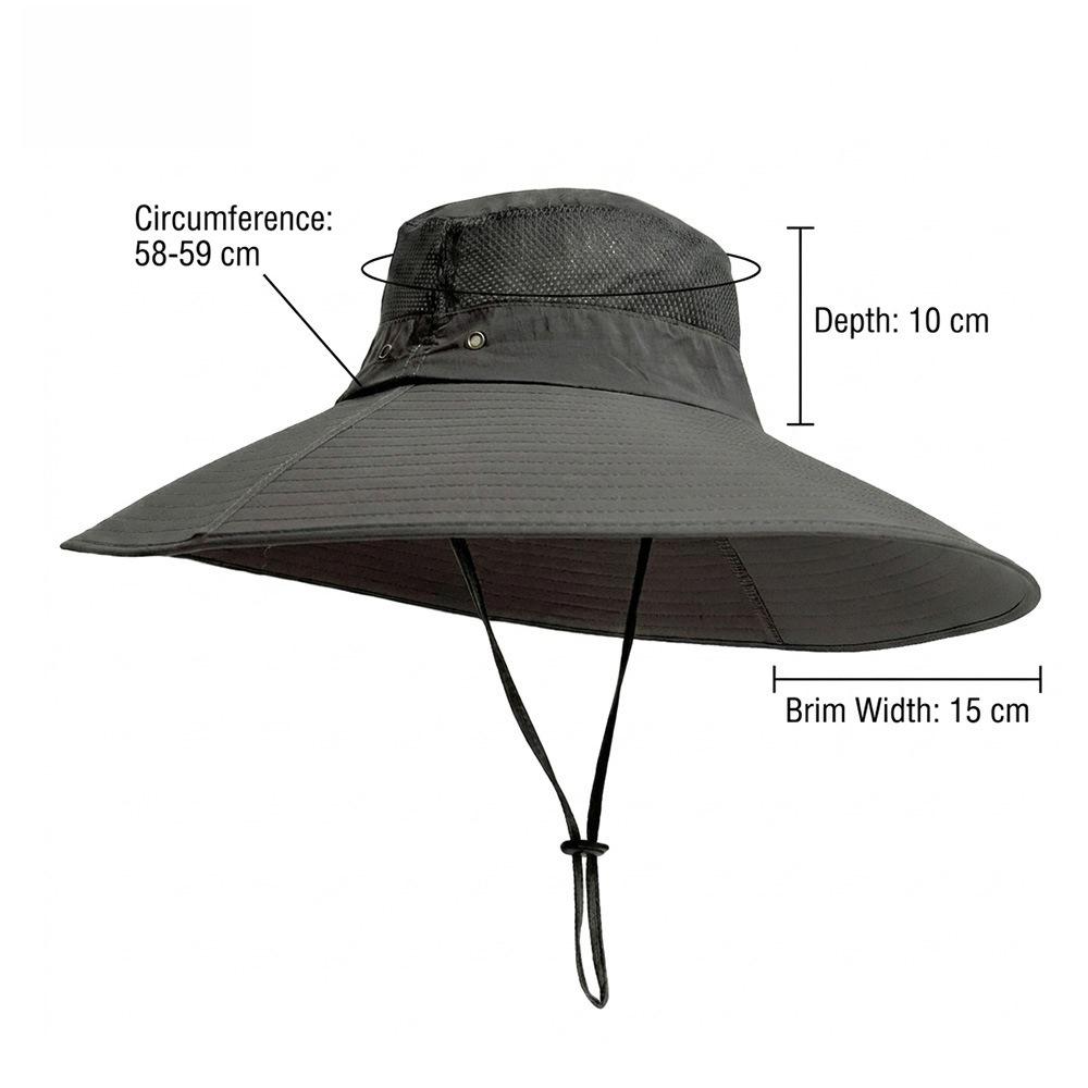 Sonnenhüte für Herren Damen Fischerhut UPF-Schutz Breiter Rand Fischerhut Atmungsaktiv Schnelltrocknend Wasserabweisend Outdoor Wandern Strand Reisen Sommerhüte