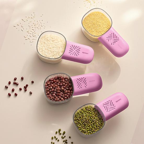 Measuring Spoon with Storage Box And Removable Handle Clear Scale Miscellaneous Grain Spoon Bean Tea Sugar Barista Tools