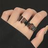Dark Personality Red Zircon Niche Design Ring Neutral Men And Women High Sense Open Couple Ring