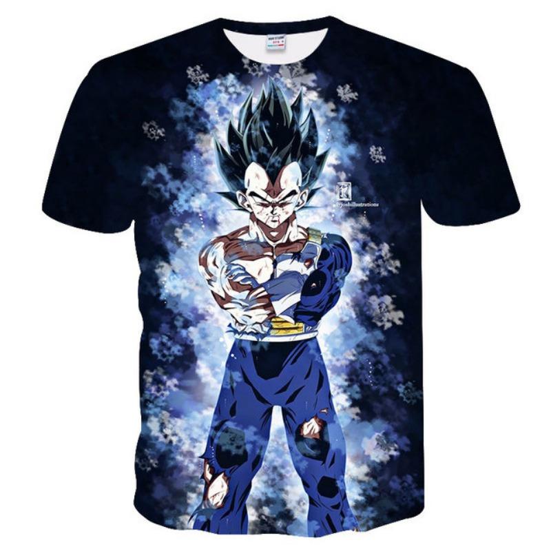 Men's 3D Printed Cartoon Tshirt Anime Dragon Ball Z Tshirt Summer Harajuku Men Goku Clothes Super Saiya Short Sleeve T-shirt