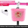 Plastic Children Kids Basket Cartoon Patten Student Front Basket Bike Carrier Bag  Bike Accessories
