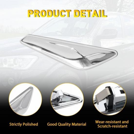 Pair For BMW X3 X4 F25 F26 Chrome Front Side Fender Finisher Trim Right & Left