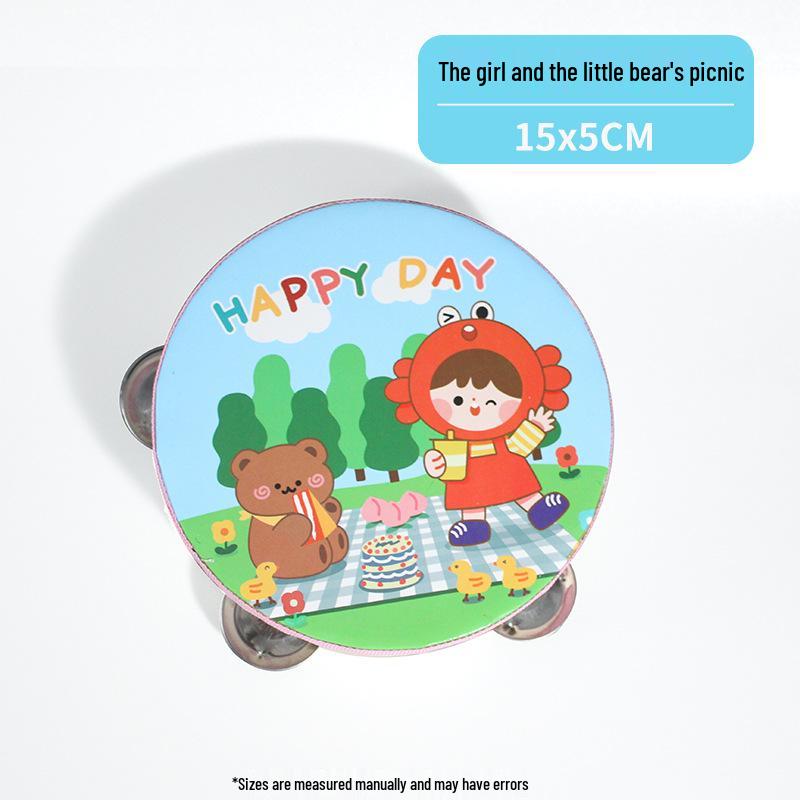 Wooden Tambourine for Early Childhood Music and Dance