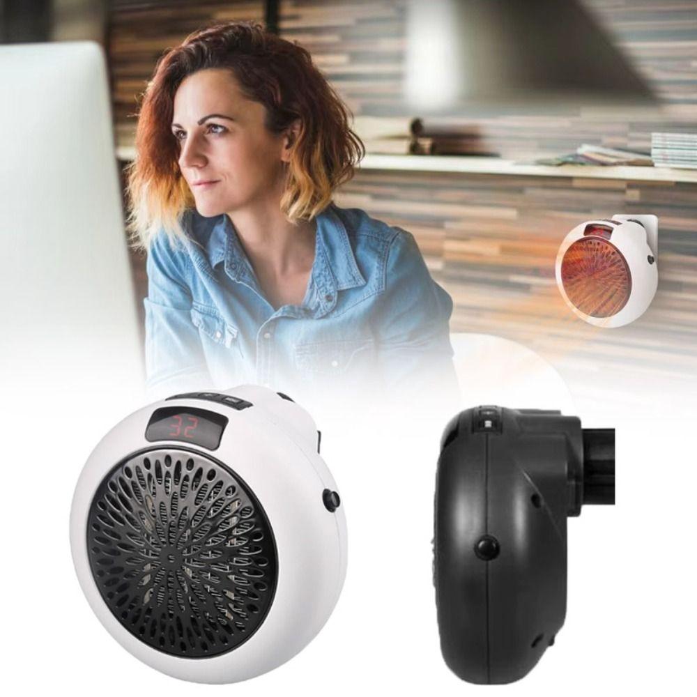 Wall Mounted Electric Heater Desktop Space Heater Remote Control Mini Heater Bathroom Use