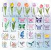 83pcs/8 Sheets Window Cling Decals Butterfly Flower Hummingbird Stickers Home Living Room Bedroom Decoration PVC Wall Sticker