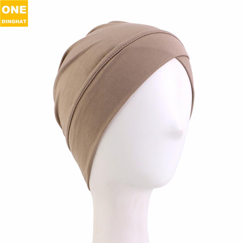 Europa und die Vereinigten Staaten beliebt einfarbig Kreuz muslimischen Bodenbildung Hut, modale Baumwolle elastische nationalen Glatze Hut Jdt-50A
