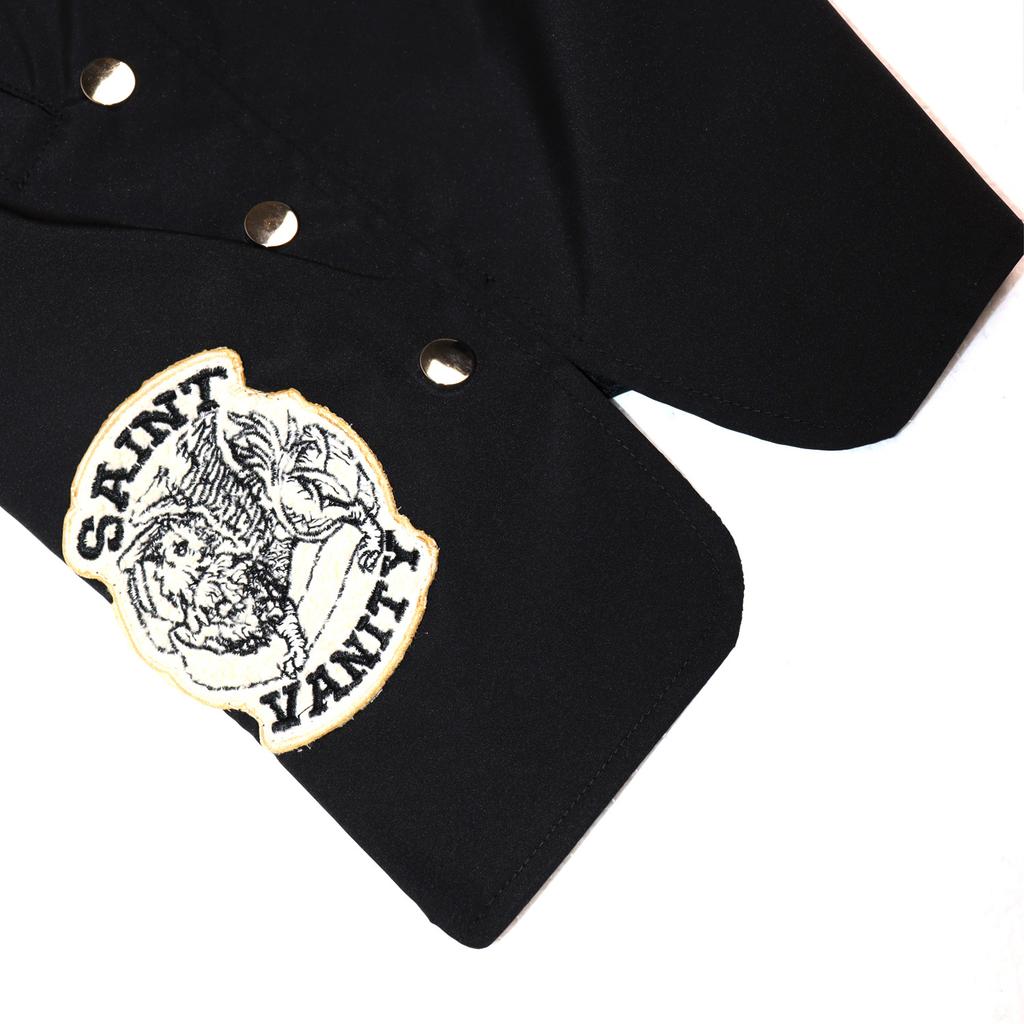 Herren Streetwear Shorts Saint Print Druckknopf Seitenkordelzug Lässige Shorts
