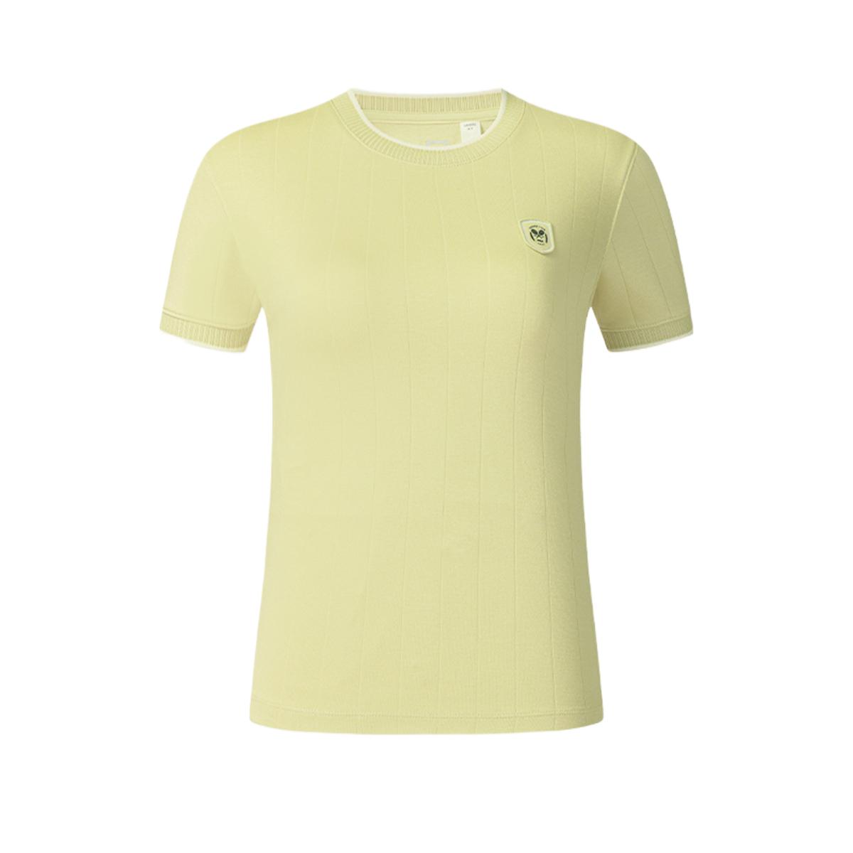 Fila Tennis Solid Color Mid-Weight Crew Neck T-Shirt Women Tops A11W623136FYE M