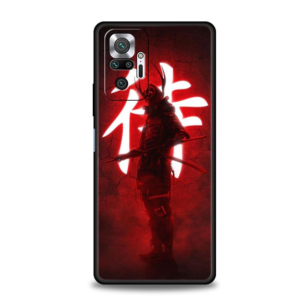 Painting Japan Samurai Art Phone Case For Xiaomi Redmi Note 14 13 5G 10 11 12 Pro Plus 4G 14C 13C 12C 10C Black Cover
