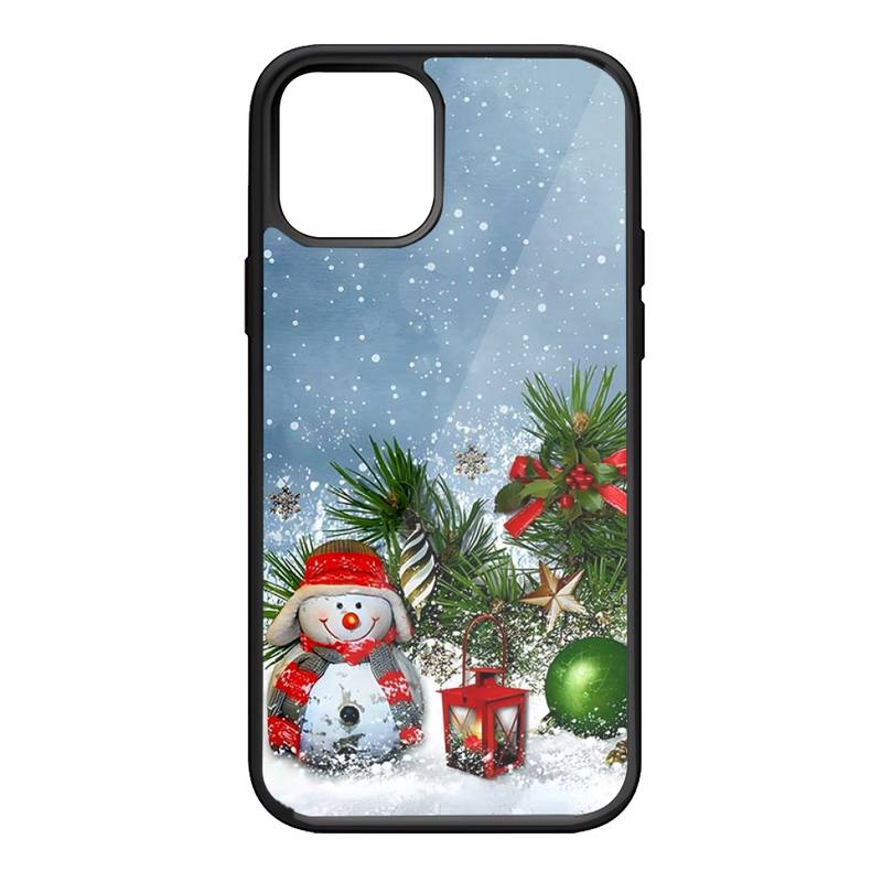 Świąteczne Sanie Łoś Bałwan Drzewko Etui na Telefon Dla Samsung S7 S8 S9 S10 S20 S30 Edge Plus Note 7 5 8 9 10 20 Pro Pokrowiec PC+TPU