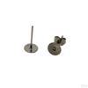 100 Pieces Iron Earrings Post 6mm with Earring Back for Making Jewelry Findings