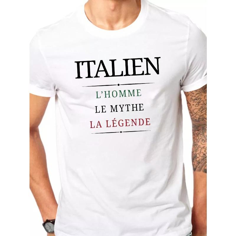 

Мужская летняя футболка с коротким рукавом, итальянская S белый